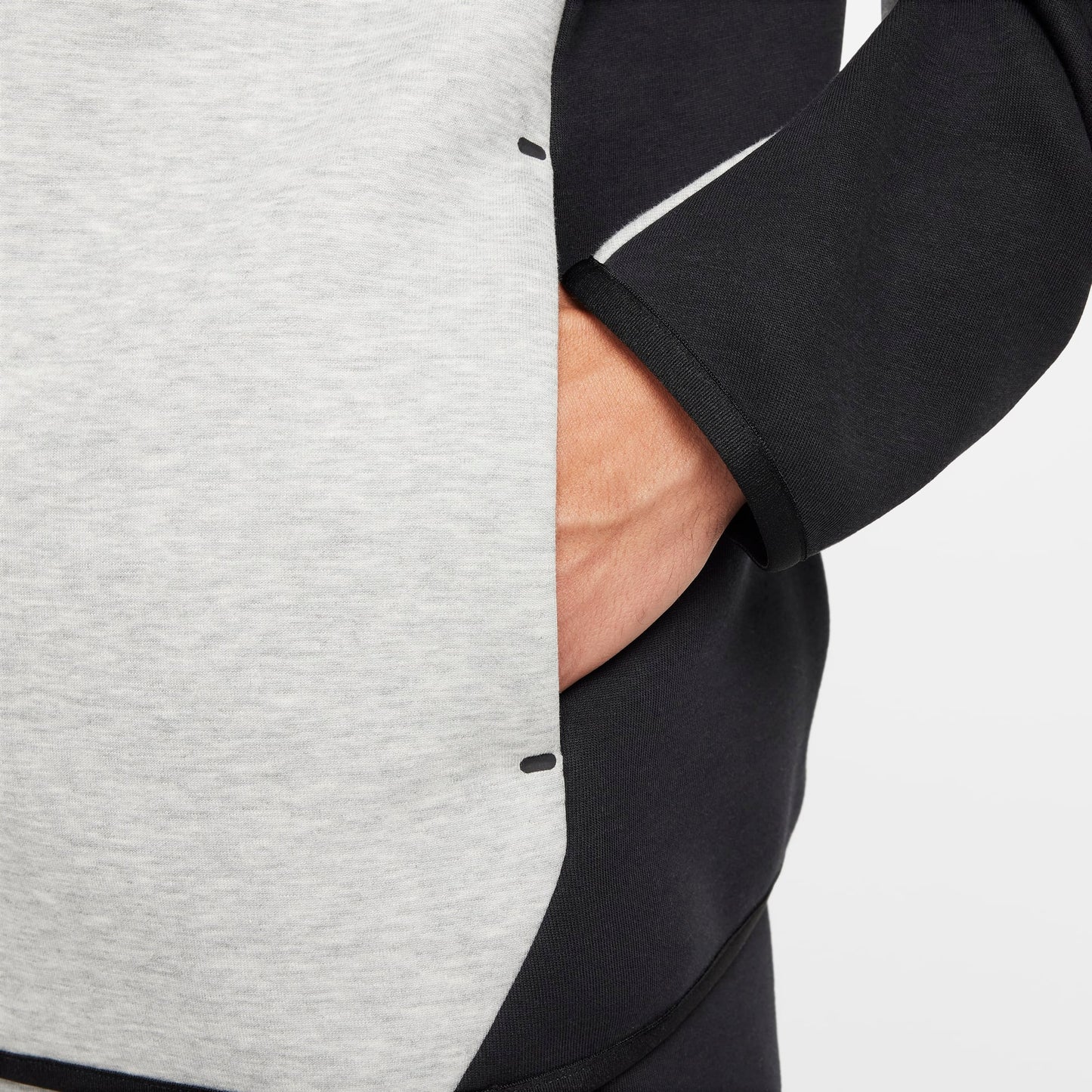Conjunto Nike Tech Casaca + Buzo Negra / Gris