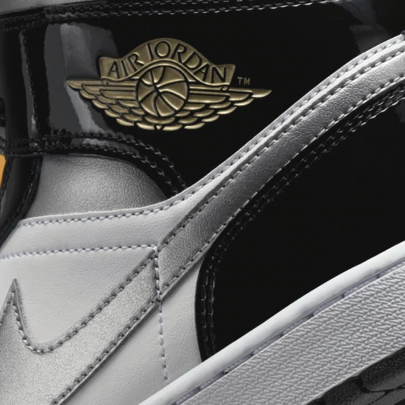 AIR JORDAN 1 MID METALLIC GOLD SILVER