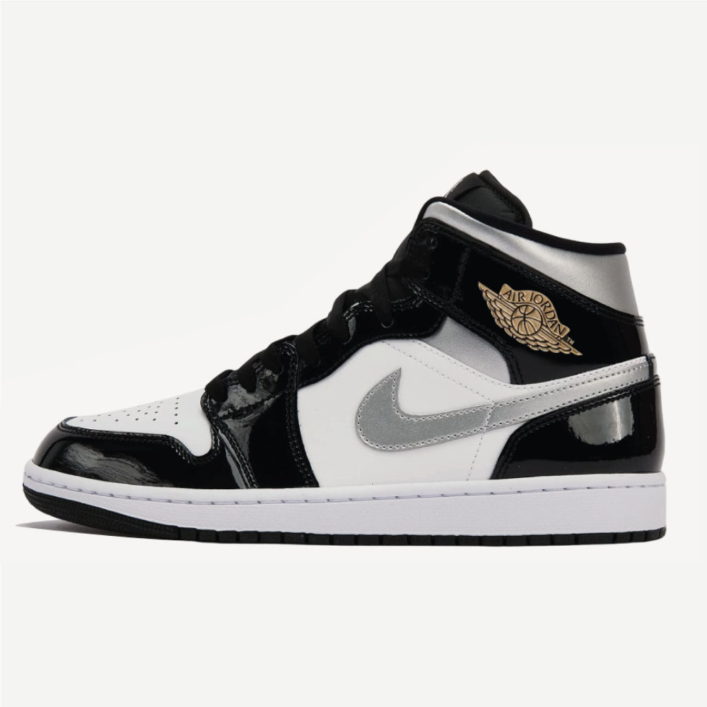 AIR JORDAN 1 MID METALLIC GOLD SILVER