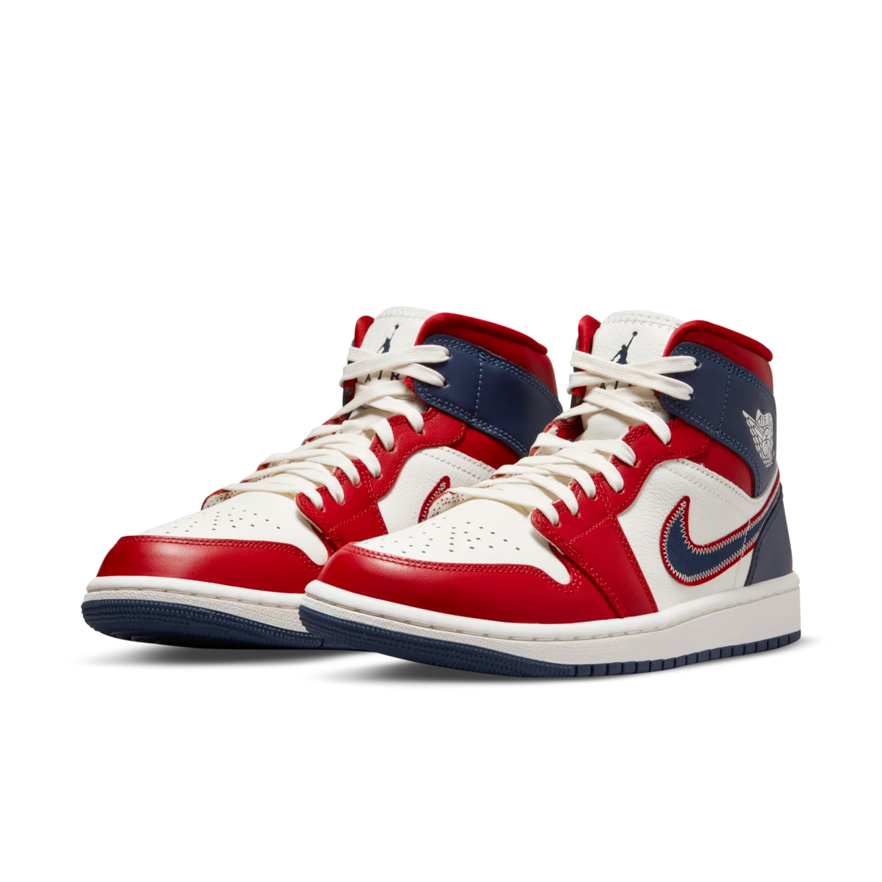 Air Jordan 1 Mid SE Red and Midnight Navy