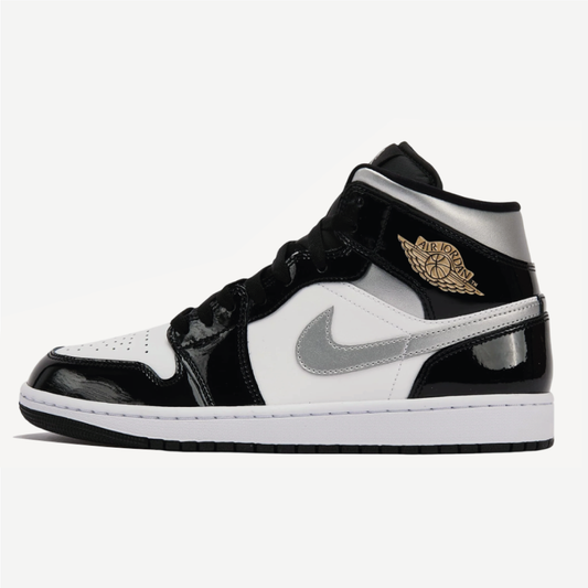 AIR JORDAN 1 MID METALLIC GOLD SILVER