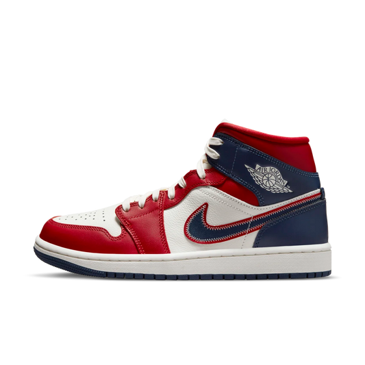 Air Jordan 1 Mid SE Red and Midnight Navy
